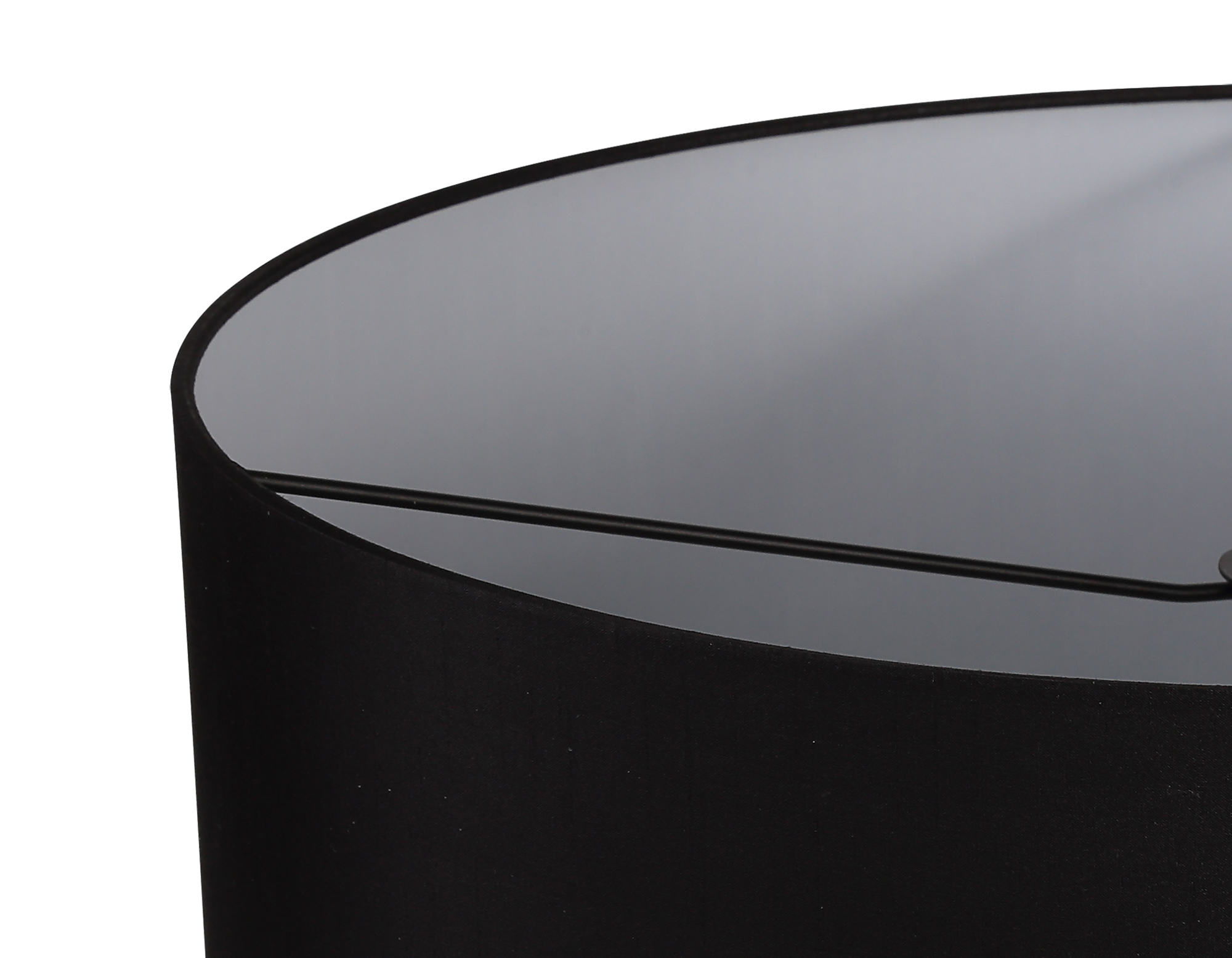 Baymont 50cm Semi Flush 3 Light Satin Nickel, Black, Frosted Diffuser DK0431  Deco Baymont SN BL